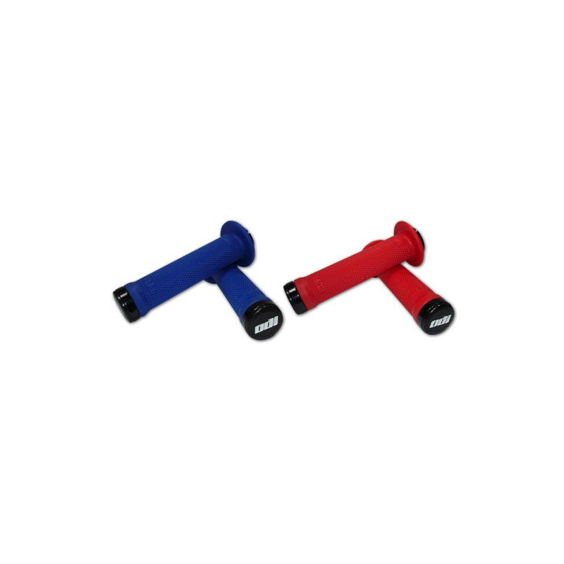 ODI Grips Lock pair On Ruffian red or blue