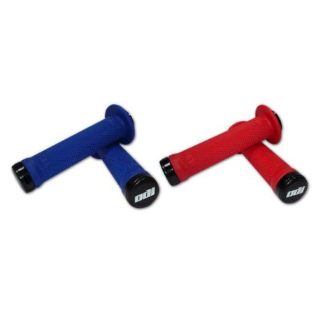 ODI Grips Lock pair On Ruffian red or blue