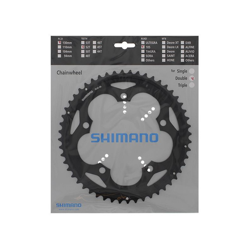 SHIMANO Plateau 105 5700 50 teeth 10V triple black