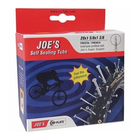 NO FLATS Joe's Chambre a air Latex Anti Crevaison Route 700x28-37 Presta