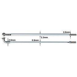 SAPIM Rayon CX Ray 219mm Plat Coudé Noir
