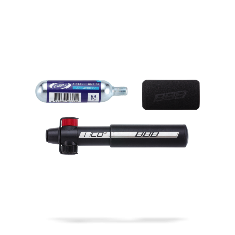 BBB Mini Pompe CO2 Blaster Télescopique 135mm Noir