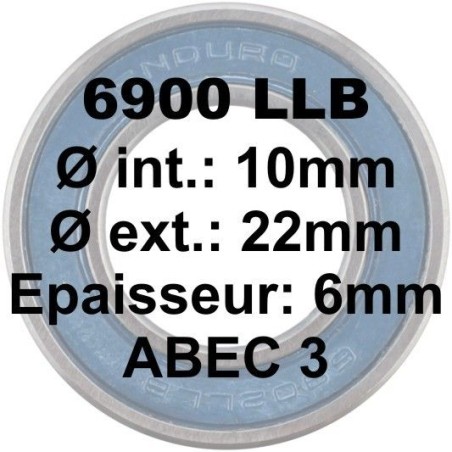 ENDURO Roulement 6900 LLB C-3