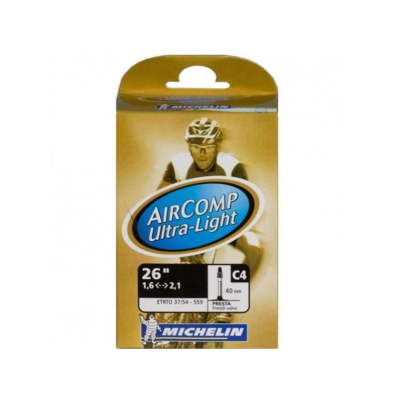 MICHELIN Chambre à Air VTT Aircomp Ultral-Light 26 x 1,45 - 2,6 