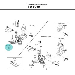 SHIMANO Plaquette de Chape de Dérailleur Avant Dura-Ace FD-9000