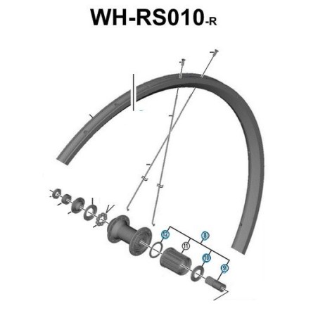 SHIMANO Corps de Roue Libre WH-RS010R 10/11v