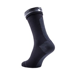 SEALSKINZ Chaussette Imperméable Thin Mid Noir et Gris
