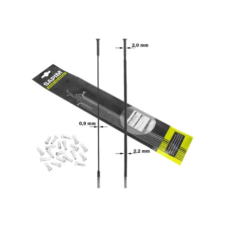 SAPIM Rayon CX Ray 278mm Plat Droit Noir