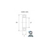 BLACK BEARING Roulement 63803-2RS B3 17x26x7