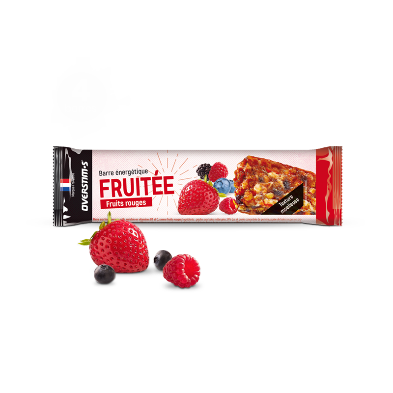 OVERSTIMS Barre fruitee Pomme Abricot Peche