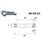 BLACK BEARING Roulement Jeu de Direction 40x52x7mm 45°