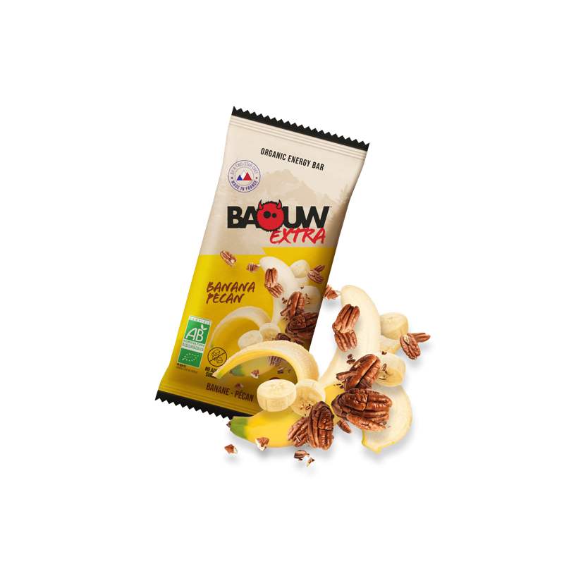 BAOUW Barre Énergétique Extra Banane / Pécan 50g