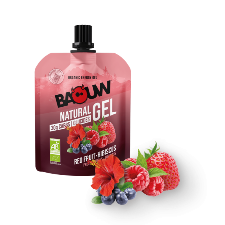 BAOUW Gel Énergétique Naturel Bio Fruits Rouges Hibiscus 85g