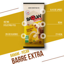 BAOUW Barre Énergétique Extra Banane / Pécan 50g