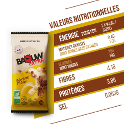 BAOUW Barre Énergétique Extra Banane / Pécan 50g
