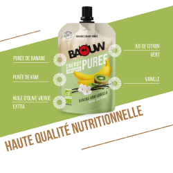 BAOUW Compote Energétique Bio 90g Banane-Kiwi-Vanille