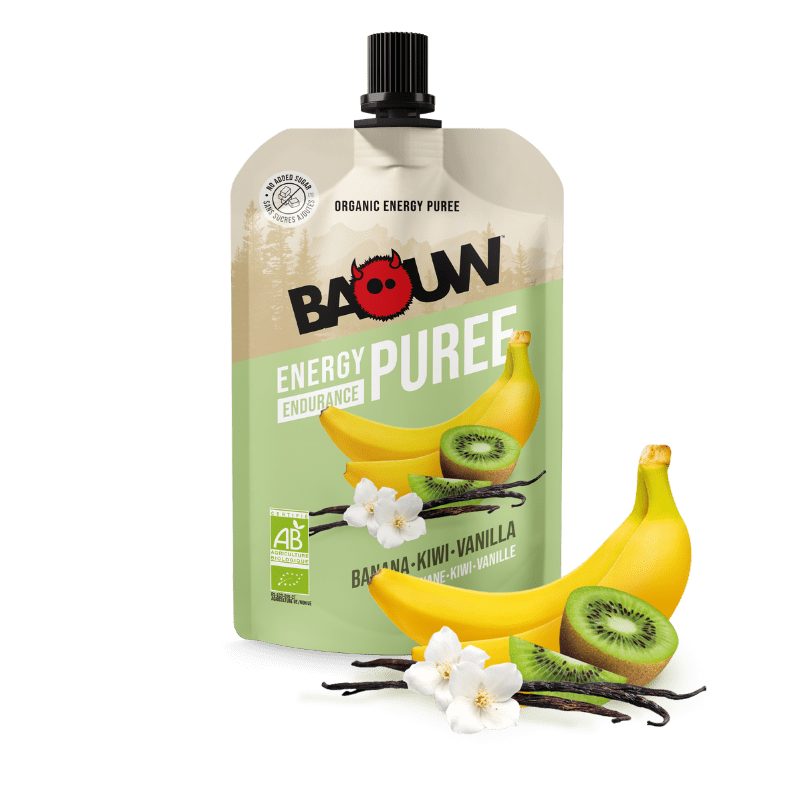BAOUW Purée Energétique Bio Banane - Kiwi - Vanille 90g